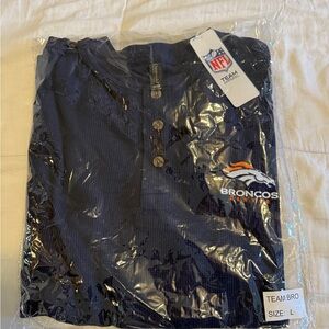 Denver Broncos Henley Navy Long Sleeve Shirt
